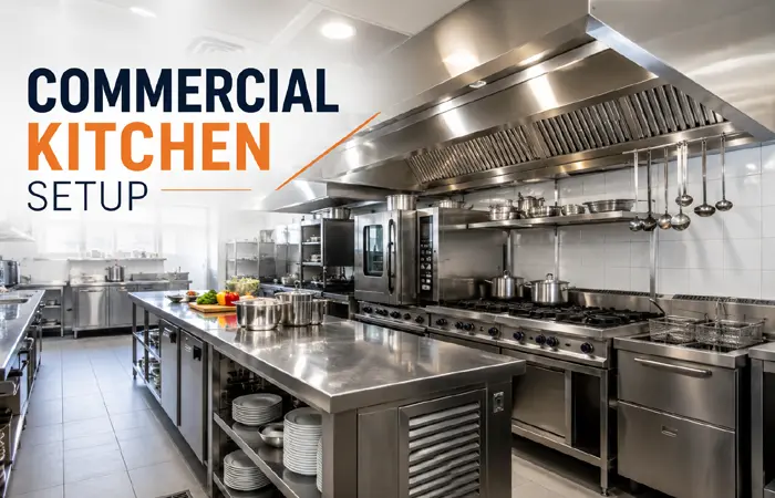 commercial kitchen setup